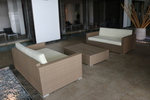 Качествени ратанови мебели за лоби бар на хотел за открито заведение